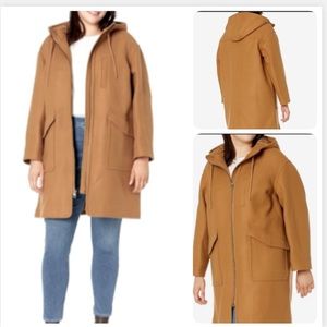 Madewell Lynnford Camel Color Coat in Insuluxe fabric Camel . Size 1X NWT